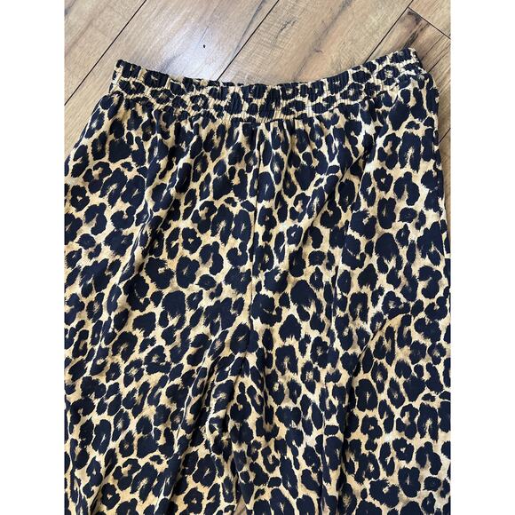 NWOT Zara size XL cheetah animal print wide leg pants - Picture 2 of 4